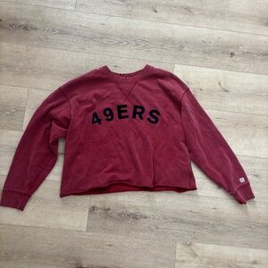 49ers cropped sweatshirt medium Tailgate